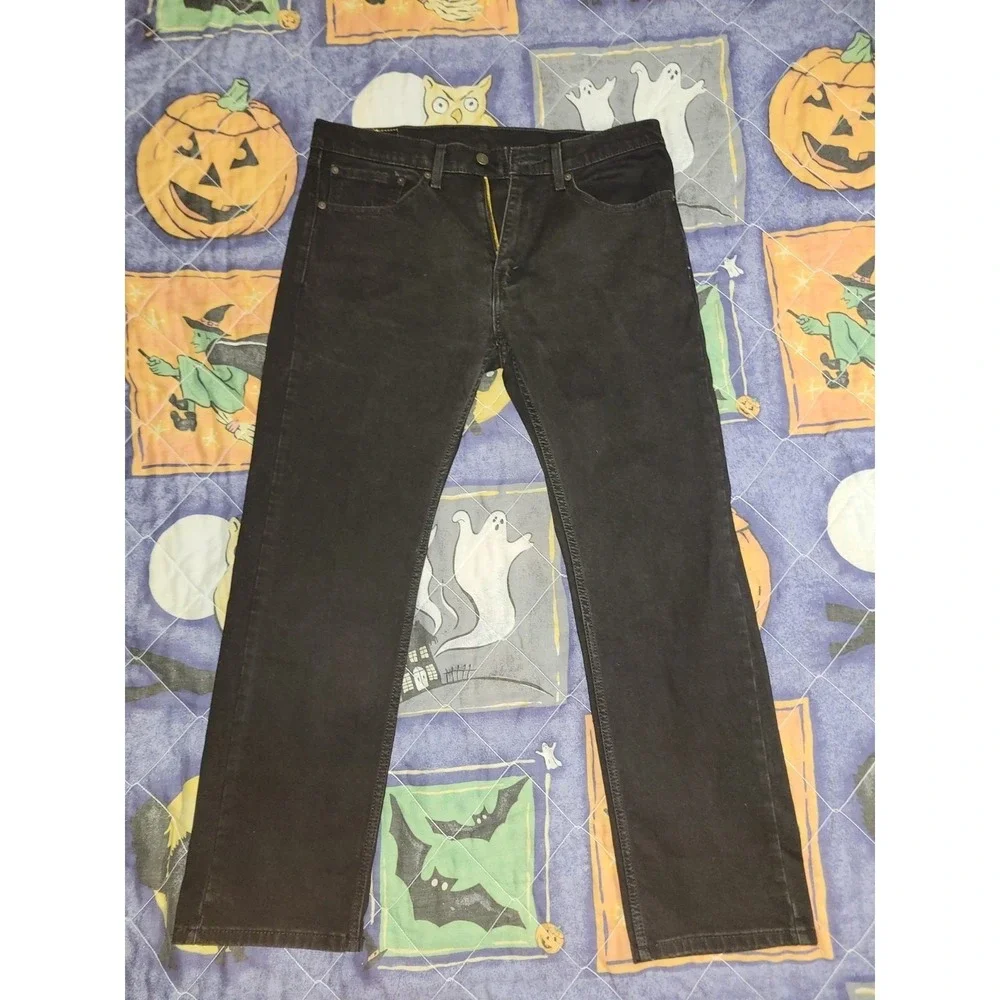 Levi's 506 Jeans Men's‎ 34x30 (34x28) Black Straight Leg Denim Pants